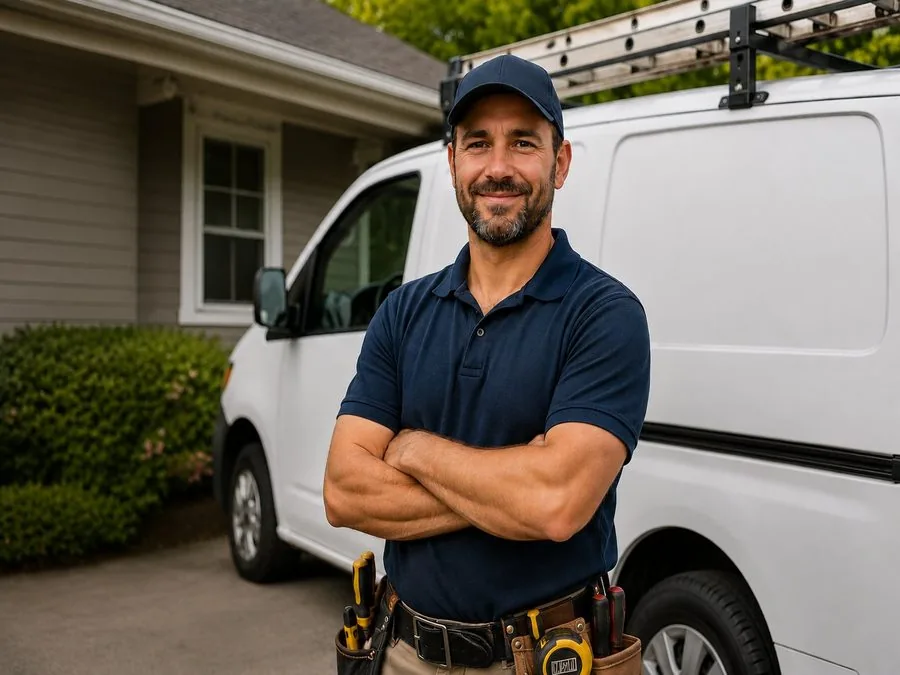Skilled trades contractor at work